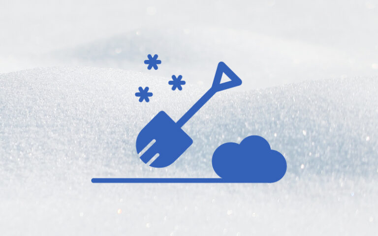 Sininen lumilapio, lumisad sekä lumikinos